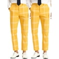 thumbnail image 1 of NOMADIC NOOK Men's Slim Fit Flat Front Plaid Pattern Dress Pants 2 Pack, 1 of 6