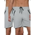 thumbnail image 1 of NOMADIC NOOK Men's Solid Color Elastic Waistband Swimwear Shorts 2 Pack, 1 of 5