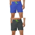 thumbnail image 1 of NOMADIC NOOK Men's Solid Color Summer Beach Pool Swimming Solid Swim Trunks 2 Pack, 1 of 6