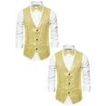 thumbnail image 1 of NOMADIC NOOK Men's Sparkly Sequin Sleeveless Dress Suit Vest with Bow Tie 2 Pack, 1 of 6