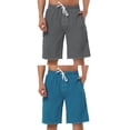 thumbnail image 1 of NOMADIC NOOK Men's Summer Beach Swimming Drawstring Waist Surfing Board Shorts 2 Pack, 1 of 6