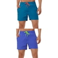 thumbnail image 1 of NOMADIC NOOK Men's Summer Cool Solid Color Drawstring Waist Beach Swimming Trunks 2 Pack, 1 of 6