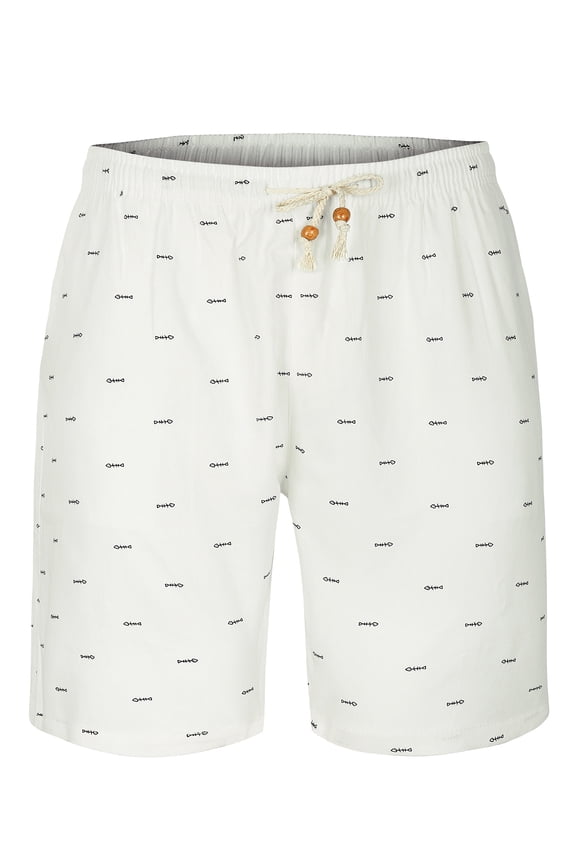 Men's Holiday Elastic Waistband Fish Printed Swimming Beach Board Shorts 2 Pack