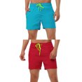 thumbnail image 1 of NOMADIC NOOK Men's Summer Solid Color Lightweight Elastic Waist Beach Swimming Trunks 2 Pack, 1 of 6