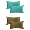 NOMADIC NOOK Pack of 4 Velvet Throw Pillow Covers Modern Soft Cushion