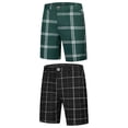 thumbnail image 1 of NOMADIC NOOK Plaid Shorts for Men's Regular Fit Checked Pattern Summer Shorts 2 Pack, 1 of 5