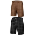 thumbnail image 1 of NOMADIC NOOK Plaid Shorts for Men's Regular Fit Checked Pattern Summer Shorts 2 Pack, 1 of 5