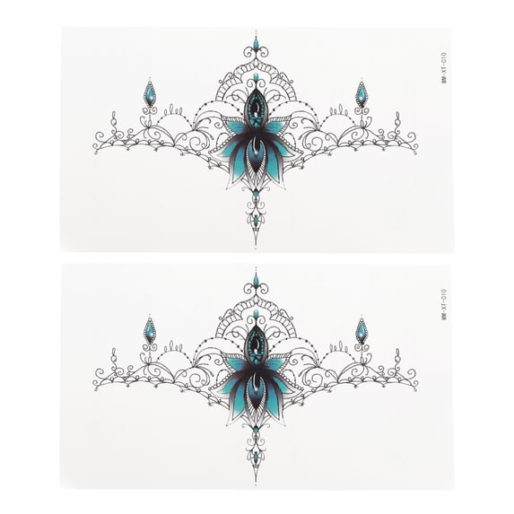 NOMADIC NOOK Realistic Collarbone Temporary Tatto 2 Pcs Blue