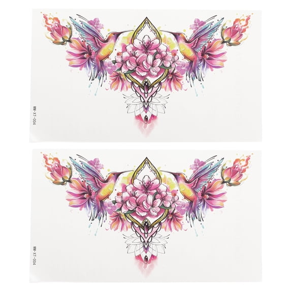 NOMADIC NOOK Realistic Collarbone Temporary Tatto 2 Pcs Pink
