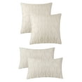 thumbnail image 1 of NOMADIC NOOK Set of 4 Short Plush Sofa Throw Pillow Covers Home Decor Apricot 12" x 20"/18" x 18", 1 of 6