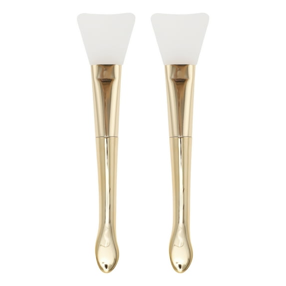 NOMADIC NOOK Shape Facial Mask Brush 5.71" Length 2 Pcs Gold Tone