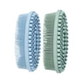 thumbnail image 1 of NOMADIC NOOK Shower Silicone 2 in 1 Body Scrubber 2 Pcs Blue Green, 1 of 7