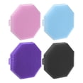 thumbnail image 1 of NOMADIC NOOK Shower Silicone Body Scrubber 4 Pcs Purple Gray Blue Pink, 1 of 7