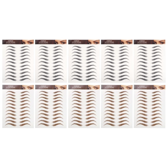NOMADIC NOOK Simulation Eyebrow Tattoo 10 Pcs Highs Eyebrow