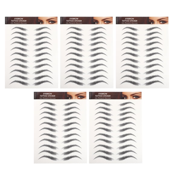 NOMADIC NOOK Simulation Eyebrow Tattoo 5 Pcs Black High Arch Brows
