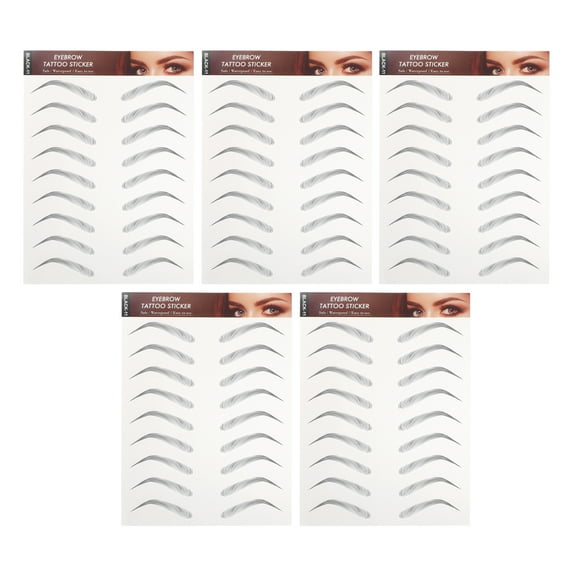 NOMADIC NOOK Simulation Eyebrow Tattoo 5 Pcs Black Hook Brows