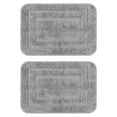 thumbnail image 1 of NOMADIC NOOK Soft Absorbent Bath Mats 2 Pcs Plush Shaggy Bathroom Rugs Dark Gray 16" x 24", 1 of 6