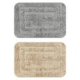 thumbnail image 1 of NOMADIC NOOK Soft Absorbent Bath Mats 2 Pcs Plush Shaggy Bathroom Rugs Dark Gray/Khaki 16" x 24", 1 of 6