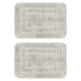 thumbnail image 1 of NOMADIC NOOK Soft Absorbent Bath Mats 2 Pcs Plush Shaggy Bathroom Rugs Light Grey 16" x 24", 1 of 6