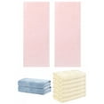 thumbnail image 1 of NOMADIC NOOK Solid Cotton Bath Towels Set Hand Face Absorbent Wash Clothes Blue/Pink/Light Yellow 28" x 56"/14" x 30"/13" x 13", 1 of 7