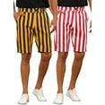 thumbnail image 1 of NOMADIC NOOK Stripes Shorts for Men's Regular Fit Summer Chino Shorts 2 Pack, 1 of 5