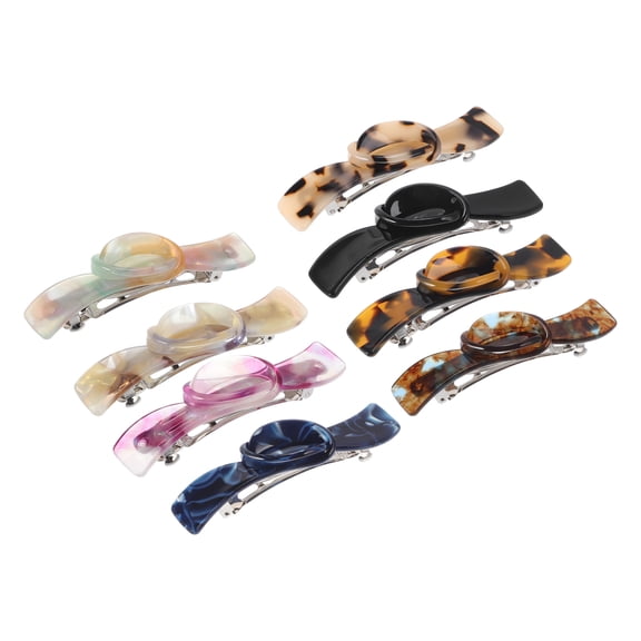 NOMADIC NOOK Fashion Acetate Hairdo Clips for Women Multicolor 8 Pcs 8