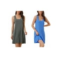 thumbnail image 1 of NOMADIC NOOK Women's 2 Pack Racerback Tank Nightgown Sleeveless Spring-Summer Sleep Shirt Loungewear Small Royal Blue/Dark Grey, 1 of 6