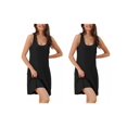 thumbnail image 1 of NOMADIC NOOK Women's 2 Pack Racerback Tank Nightgown Sleeveless Spring-Summer Sleep Shirt Loungewear X-Small 2 Packs Black, 1 of 6