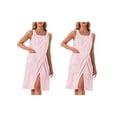 thumbnail image 1 of NOMADIC NOOK Women's Mother's Day 2 Pack Shower Wrap Bath Towel Robe Strap Button Sleeveless Snap Dress with Pockets X-Large 2 Packs Pink, 1 of 6
