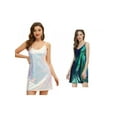 thumbnail image 1 of NOMADIC NOOK Women's 2 Packs Glitter Sequin V Neck Adjustable Straps Mini Dress, 1 of 5