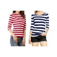 thumbnail image 1 of NOMADIC NOOK Women's 2 Packs Round Neck Elbow Sleeves Casual T-Shirt, 1 of 6