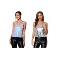thumbnail image 1 of NOMADIC NOOK Women's 2 Packs Sequin Spaghetti Strap Crop Camisole Tank Tops, 1 of 6