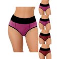 thumbnail image 1 of NOMADIC NOOK Women's High Waist Tummy Control Color-Block Brief 5 Packs, 1 of 4