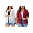 thumbnail image 1 of NOMADIC NOOK Women's Plus Size Cover Up Lace Panel Summer Holiday Boho Cardigans, 1 of 5