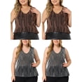 thumbnail image 1 of NOMADIC NOOK Women's Plus Size Halloween Packs Sleeveless Glitter Sequin Party Tank Top, 1 of 5
