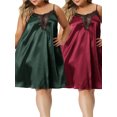 thumbnail image 1 of NOMADIC NOOK Women's Plus Size Nightgown Lace Spaghetti Lounge Packs Sleep Dresses, 1 of 5
