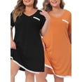 thumbnail image 1 of NOMADIC NOOK Women's Plus Size Sleepwear Soft Sleepshirt Short Sleeve Lace Pajama Packs Nightshirt, 1 of 5