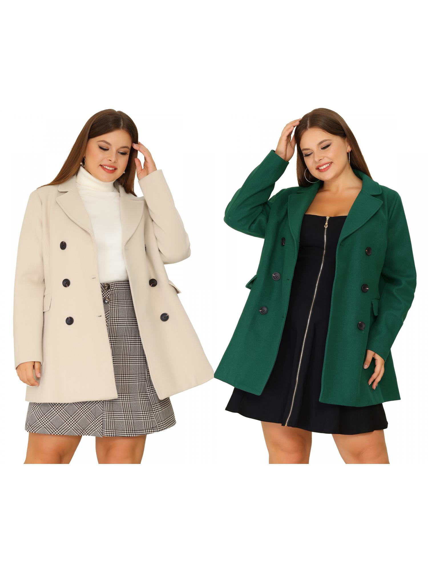 2019 black woolen overcoat plus size winter Notched tie waist coat main image 0