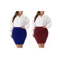 thumbnail image 1 of NOMADIC NOOK Women's Plus Size for High Waist Stretch Office Work Bodycon Pencil Skirt, 1 of 5