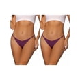 thumbnail image 1 of NOMADIC NOOK Women's V-waisted Underwear Ruched Invisibles Breathable No Trace Thongs 2 Packs, 1 of 4