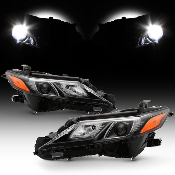 For 2018-2022 Toyota Camry TRD Models LED Projector Black Housing Headlights