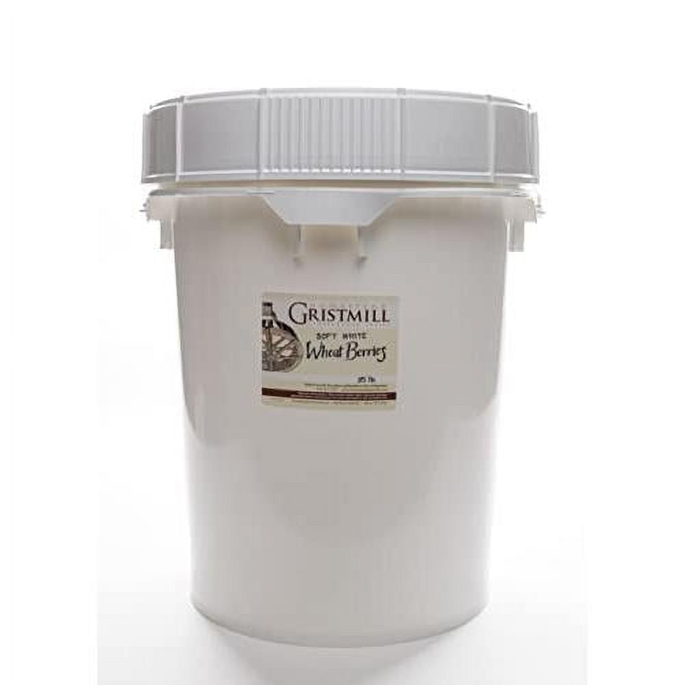 NONGMO, AllNatural, Wheat Berries Emergency 30 Year Shelf Life Bulk Bucket (Soft White Wheat