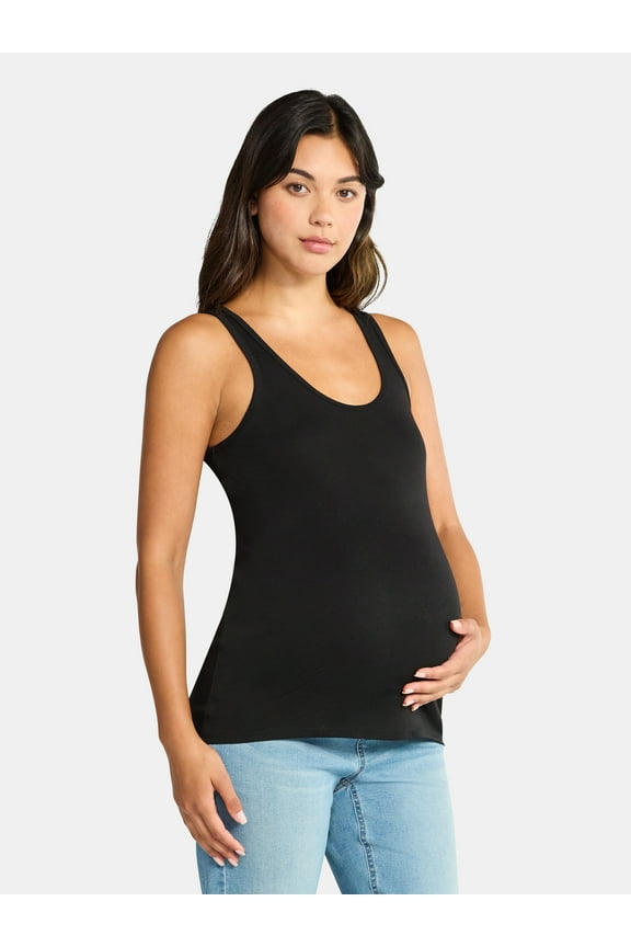 Women's Maternity Non Shirred Tank Top, Sizes S-XXL