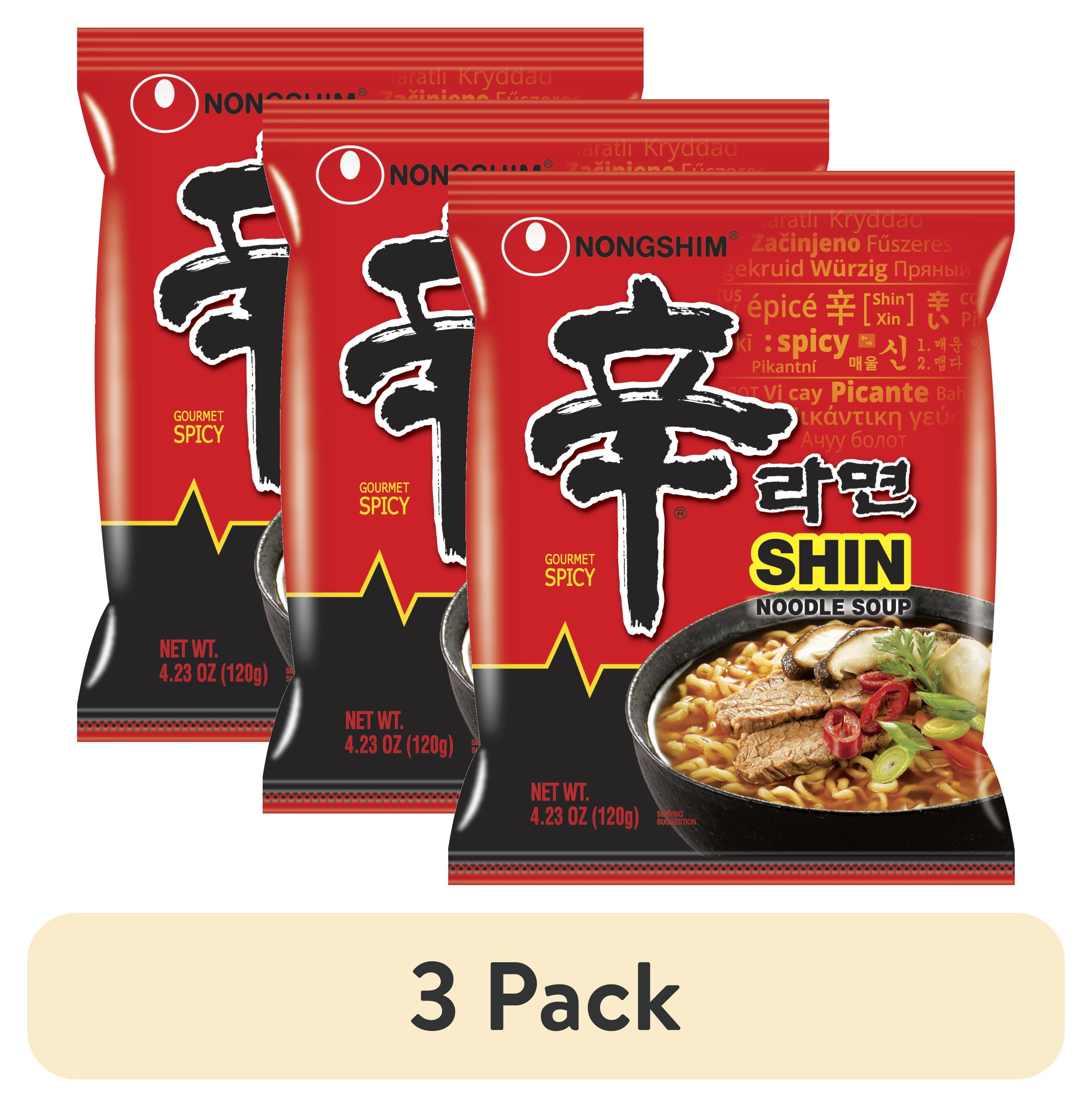 Nongshim Gourmet Spicy Shin Instant Ramen Noodle Cup, 6 Pack, Chunky  Vegetables, Premium Microwaveable Ramen Soup Mix