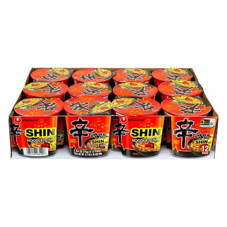 NONGSHIM Shin Noodle Soup, 2.64 oz, 12 Count