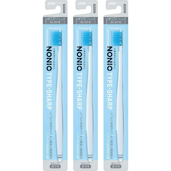 NONIO Toothbrush TYPE-SHARP Soft or Regular(Set of 3) Made in JAPAN - Tokyo Sakura Mall