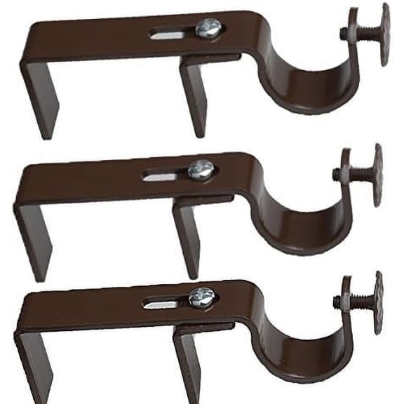 NONO Bracket No Drill Curtain Rod Bracket for Vertical Blinds, Outside Mounted Blinds Clip On Attachment Set of 3, No Drilling Required, Renter Friendly, Fits Rectangular Headrails