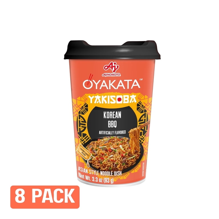 Ajinomoto Oyakata Yakisoba Korean BBQ Noodles, 3.3 oz 8 pack