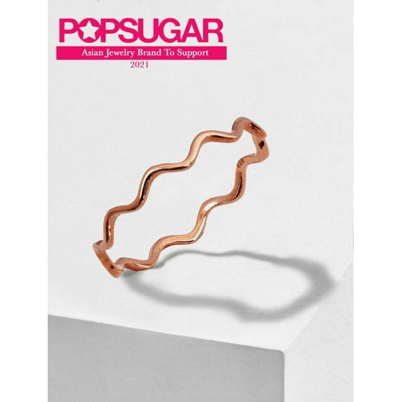 Wavy Thin Noodle Stacking Ring