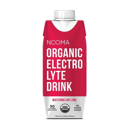 NOOMA Organic Elecountrolyte Drink Watermelon Lime Sports Drink, 16.9 fl oz., 12 count